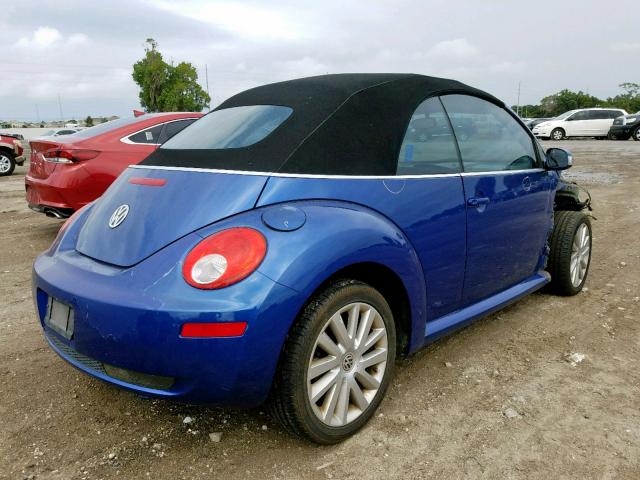 3VWRF31Y28M400627 - 2008 VOLKSWAGEN NEW BEETLE 蓝色 照片 4