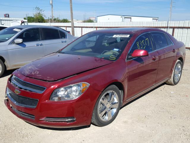 1G1ZD5E14BF131032 - 2011 CHEVROLET MALIBU 2LT RED photo 2