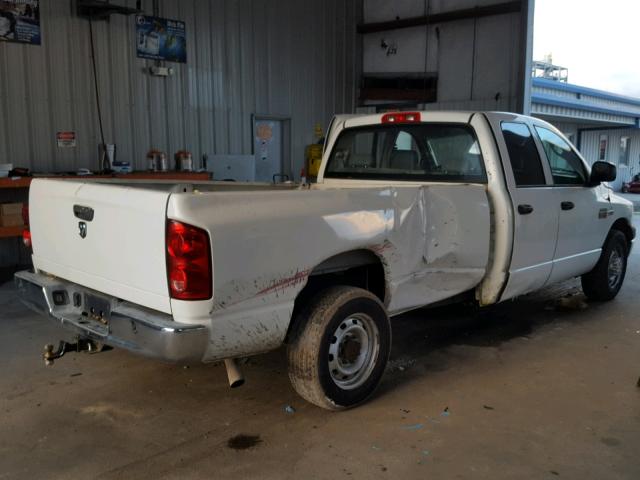 3D7KR28D47G784499 - 2007 DODGE RAM 2500 S WHITE photo 4