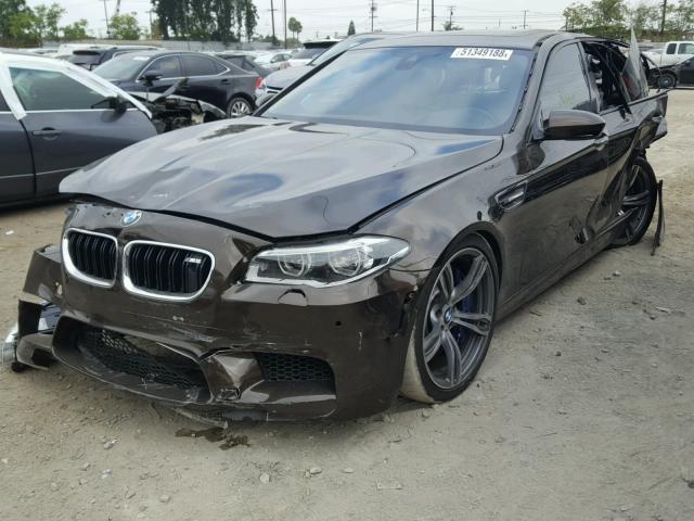 WBSFV9C50ED096714 - 2014 BMW M5 BROWN photo 2