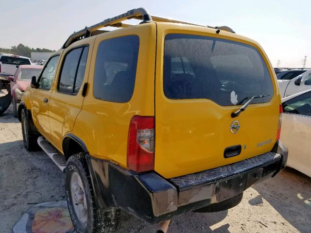 5N1ED28T82C530685 - 2002 NISSAN XTERRA XE YELLOW photo 3