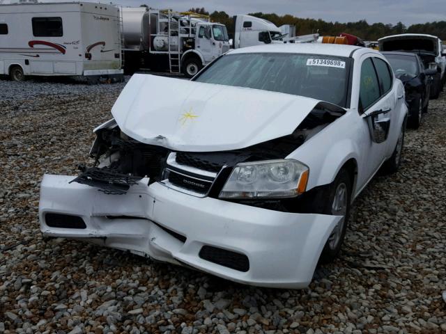 1B3BD4FB0BN616673 - 2011 DODGE AVENGER EX WHITE photo 2