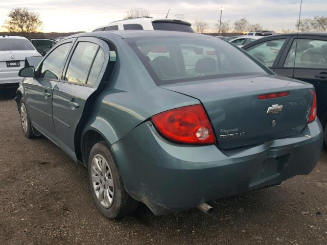 1G1AT58H597288095 - 2009 CHEVROLET COBALT LT BLUE photo 3