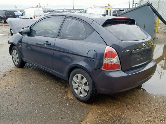 KMHCM36C38U101943 - 2008 HYUNDAI ACCENT GS BLACK photo 3