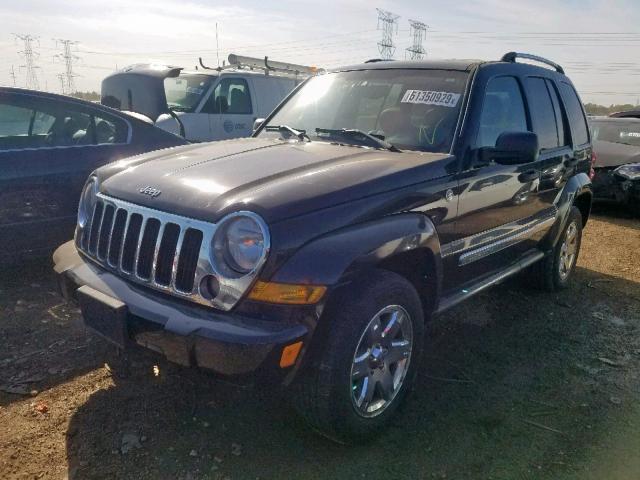 1J8GL58K15W707937 - 2005 JEEP LIBERTY LI BLACK photo 2