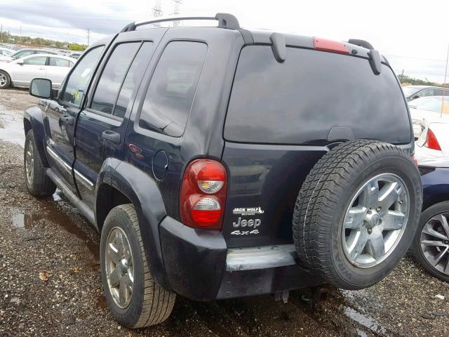 1J8GL58K15W707937 - 2005 JEEP LIBERTY LI BLACK photo 3