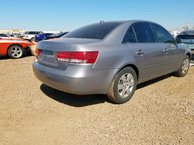 5NPET46C98H391248 - 2008 HYUNDAI SONATA GLS SILVER photo 4