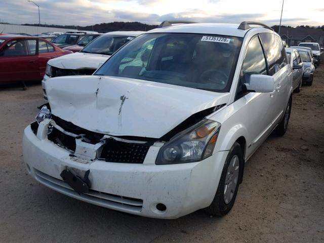 5N1BV28U06N120207 - 2006 NISSAN QUEST S WHITE photo 2