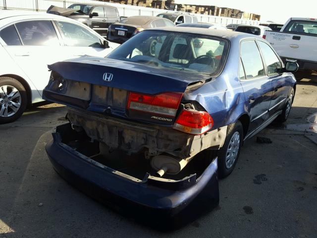 1HGCF86682A028844 - 2002 HONDA ACCORD VAL BLUE photo 4