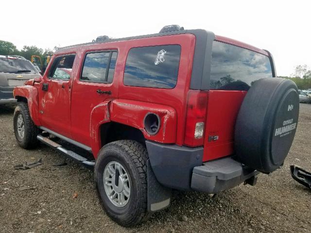 5GTDN136268141891 - 2006 HUMMER H3 RED photo 3