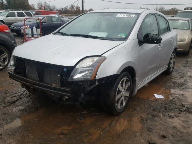 3N1AB6APXCL712412 - 2012 NISSAN SENTRA 2.0 SILVER photo 2