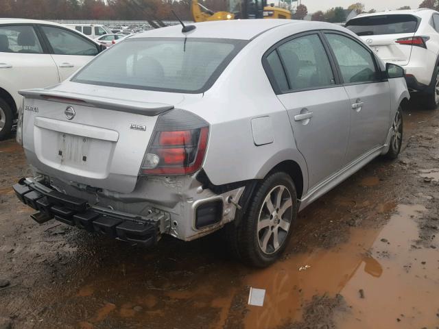 3N1AB6APXCL712412 - 2012 NISSAN SENTRA 2.0 SILVER photo 4