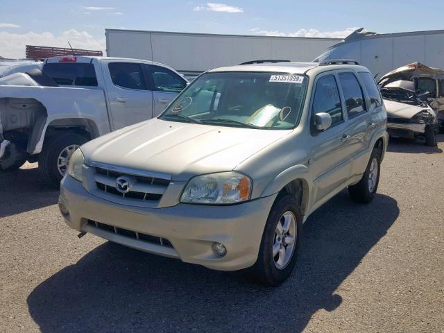 4F2CZ06145KM24750 - 2005 MAZDA TRIBUTE S TAN photo 2