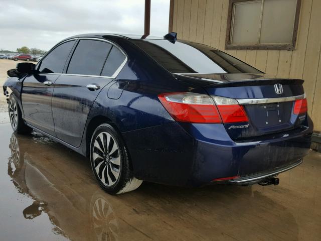 1HGCR6F78FA014632 - 2015 HONDA ACCORD HYB BLUE photo 3