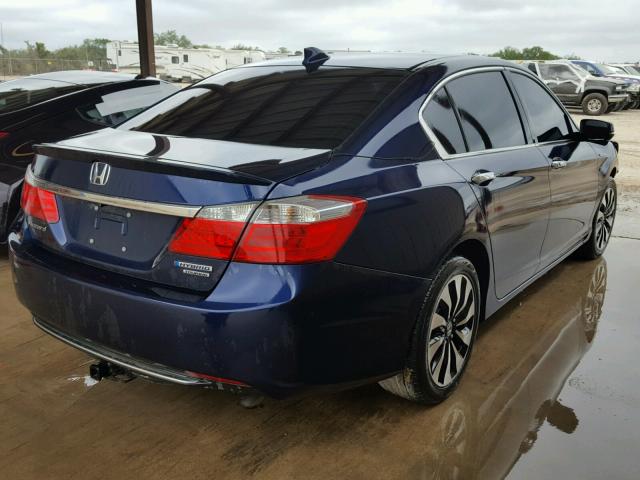 1HGCR6F78FA014632 - 2015 HONDA ACCORD HYB BLUE photo 4