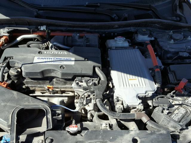 1HGCR6F78FA014632 - 2015 HONDA ACCORD HYB BLUE photo 7