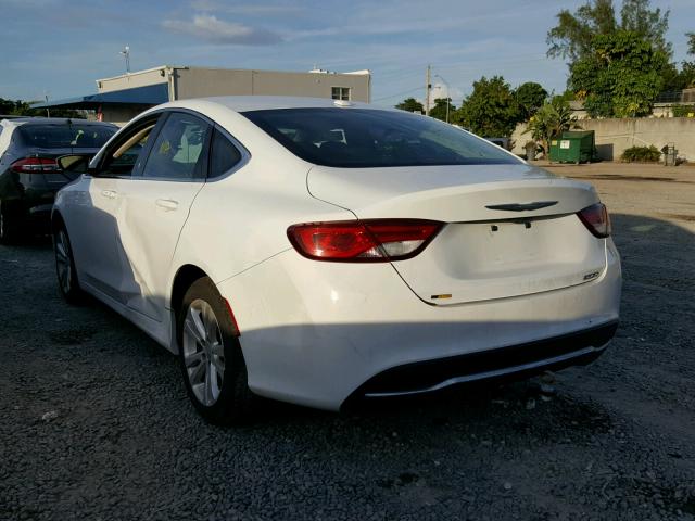 1C3CCCABXFN658995 - 2015 CHRYSLER 200 LIMITE WHITE photo 3