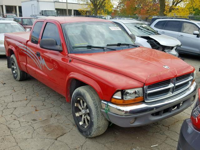 1D7GL42KX4S674698 - 2004 DODGE DAKOTA SLT RED photo 1