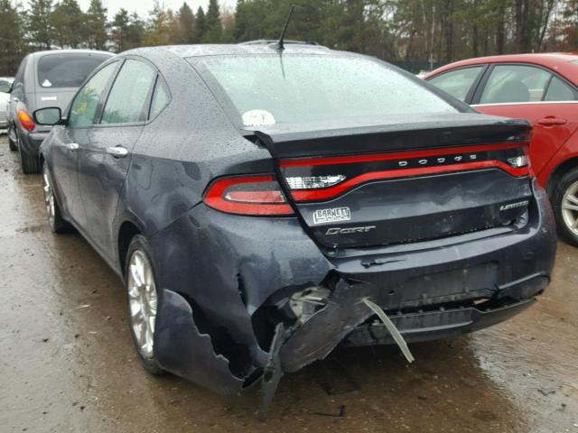 1C3CDFCA0DD176414 - 2013 DODGE DART LIMIT GRAY photo 3