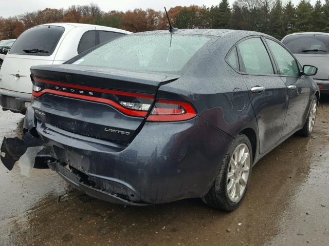 1C3CDFCA0DD176414 - 2013 DODGE DART LIMIT GRAY photo 4