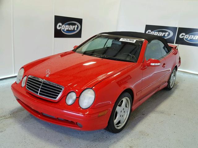 WDBLK70G9YT038493 - 2000 MERCEDES-BENZ CLK 430 RED photo 2