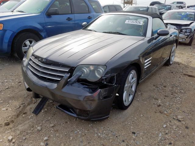 1C3AN65L15X040201 - 2005 CHRYSLER CROSSFIRE GRAY photo 2