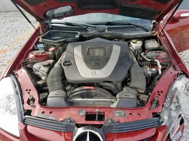 WDBWK54F38F188987 - 2008 MERCEDES-BENZ SLK 280 RED photo 7