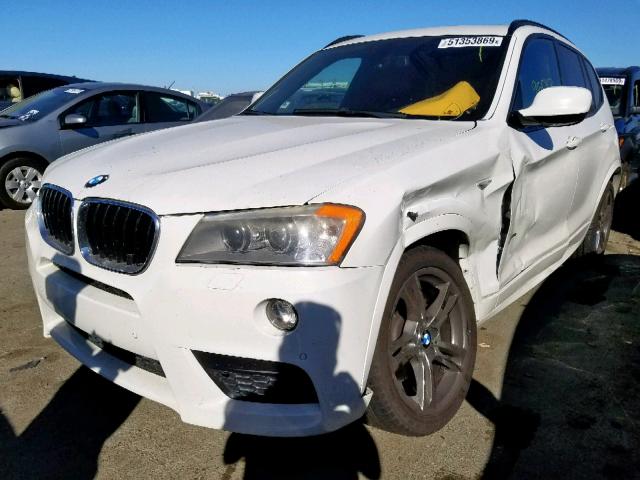 5UXWX7C51BL734314 - 2011 BMW X3 XDRIVE3 WHITE photo 2