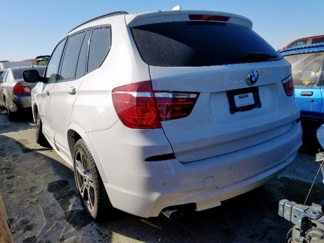 5UXWX7C51BL734314 - 2011 BMW X3 XDRIVE3 WHITE photo 3