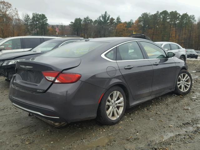 1C3CCCAB0FN607215 - 2015 CHRYSLER 200 LIMITE GRAY photo 4