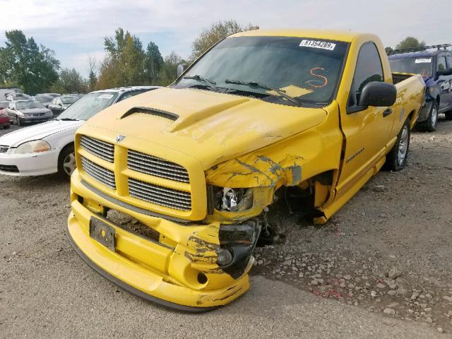 1D7HA16D94J256188 - 2004 DODGE RAM 1500 S YELLOW photo 2