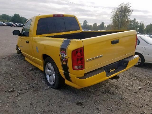 1D7HA16D94J256188 - 2004 DODGE RAM 1500 S YELLOW photo 3