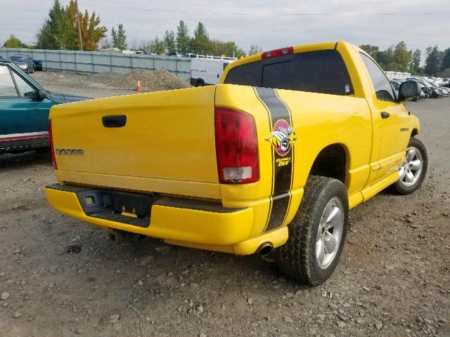 1D7HA16D94J256188 - 2004 DODGE RAM 1500 S YELLOW photo 4