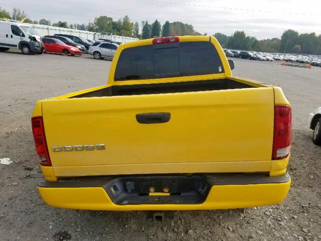 1D7HA16D94J256188 - 2004 DODGE RAM 1500 S YELLOW photo 6