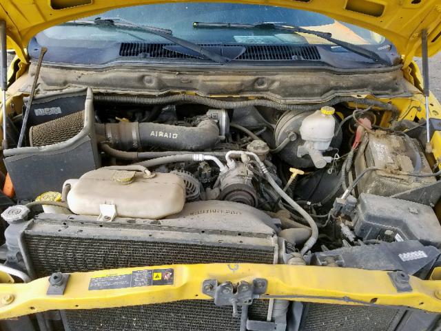 1D7HA16D94J256188 - 2004 DODGE RAM 1500 S YELLOW photo 7