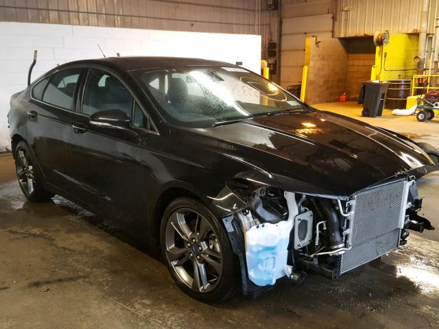 3FA6P0VP3HR153825 - 2017 FORD FUSION SPO BLACK photo 1