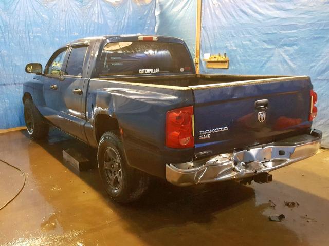 1D7HW48K26S664933 - 2006 DODGE DAKOTA QUA BLUE photo 3