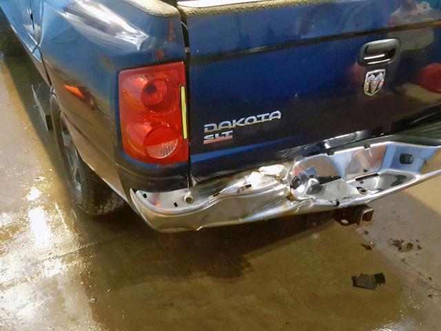 1D7HW48K26S664933 - 2006 DODGE DAKOTA QUA BLUE photo 9