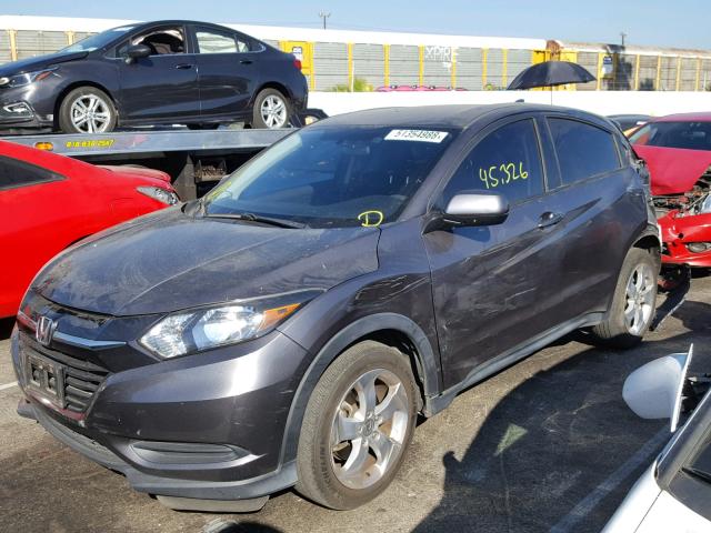 3CZRU5H3XGM704215 - 2016 HONDA HR-V LX GRAY photo 2