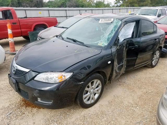 JM1BK32G381879739 - 2008 MAZDA 3 I BLACK photo 2