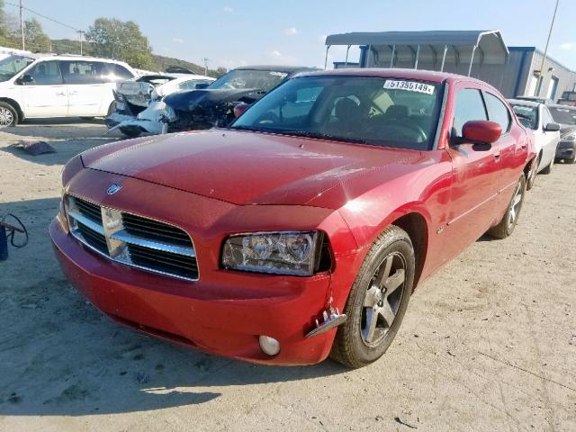 2B3CA3CVXAH274954 - 2010 DODGE CHARGER SX MAROON photo 2