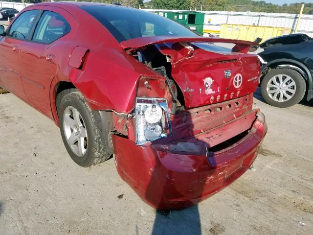 2B3CA3CVXAH274954 - 2010 DODGE CHARGER SX MAROON photo 9