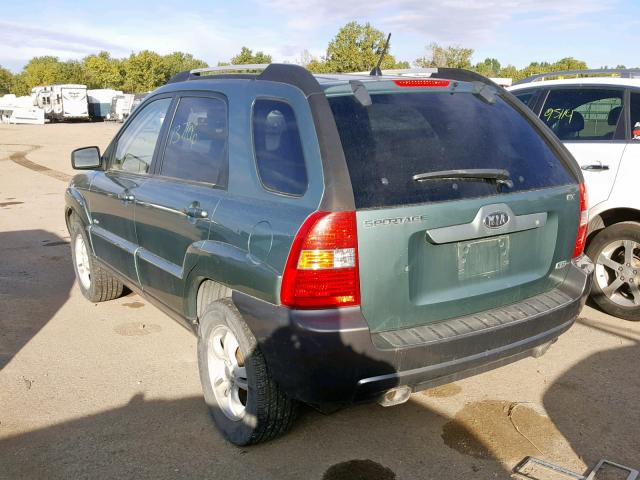 KNDJE723867147740 - 2006 KIA NEW SPORTA GREEN photo 3