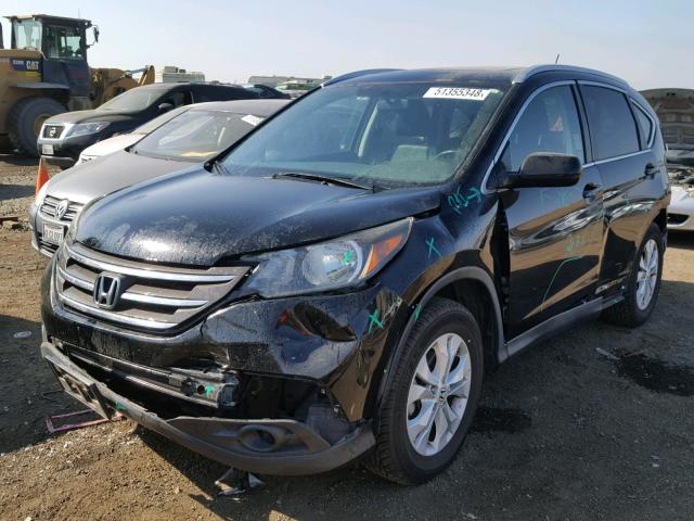 2HKRM3H76CH513095 - 2012 HONDA CR-V EXL BLACK photo 2