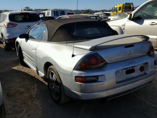 4A3AE75H53E070143 - 2003 MITSUBISHI ECLIPSE SP SILVER photo 3