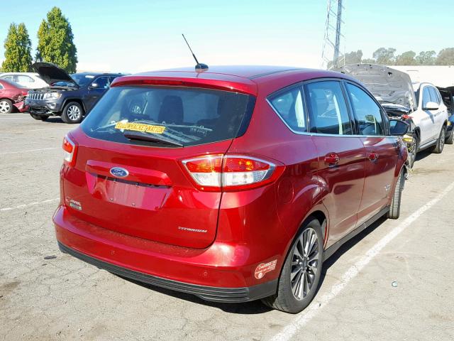 1FADP5FU1HL105506 - 2017 FORD C-MAX TITA RED photo 4