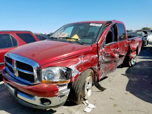 1D7HA18N37S206617 - 2007 DODGE RAM 1500 S RED photo 2