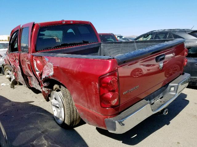 1D7HA18N37S206617 - 2007 DODGE RAM 1500 S RED photo 3