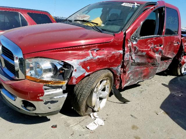 1D7HA18N37S206617 - 2007 DODGE RAM 1500 S RED photo 9