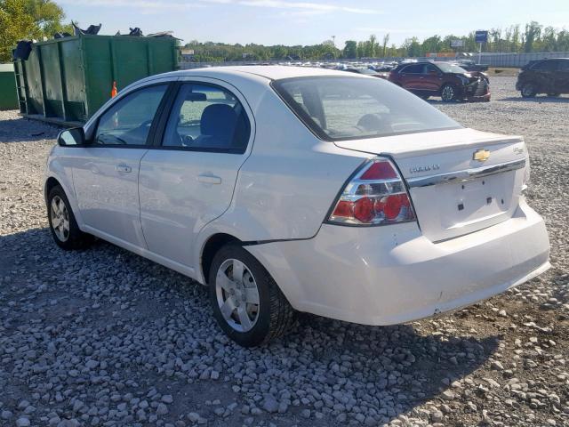 KL1TD5DE1AB115580 - 2010 CHEVROLET AVEO LS WHITE photo 3